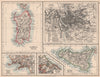 ITALY CITIES & ISLANDS.Sardinia Rome Naples San Marino Sicily.JOHNSTON 1906 map