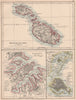 MALTESE ISLANDS & VENICE.Valetta & Venezia town plans.Lagoons.JOHNSTON 1906 map
