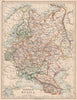 EUROPEAN RUSSIA. Shows Great/Little/West/South Russia. Poland. JOHNSTON 1906 map