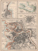 RUSSIA & UKRAINE CITIES. St. Petersburg Odessa Brasov Moscow Москва 1906 map