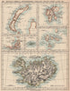 ARCTIC ISLANDS.Novaia Zemlia Spitsbergen Iceland Franz Josef Land Anjou 1906 map
