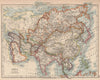 ASIA POLITICAL. Persia (Iran) Siam Hejaz China Japan Korea Turkestan 1906 map