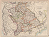 BRITISH INDIA EAST. Hyderabad & Berar. Railways. JOHNSTON 1906 old antique map