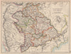 BRITISH INDIA EAST. Hyderabad & Berar. Railways. JOHNSTON 1906 old antique map