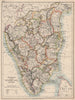 BRITISH INDIA S. Coromandel & Malabar Coasts. Madras (Chennai) Mysore 1906 map