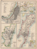 BRITISH INDIA CITIES.Calcutta(Kolkata)Madras(Chennai)Bombay(Mumbai) 1906 map