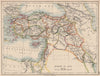 OTTOMAN TURKEY IN ASIA. Cyprus Levant Mesopotamia Palestine. JOHNSTON 1906 map