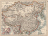 CHINESE EMPIRE.China East Asia Tibet Mongolia Turkestan Korea Hong Kong 1906 map