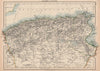 ALGERIA & TUNIS. Maghreb Tunisia. Provinces. Telegraph cables. JOHNSTON 1906 map