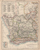 CAPE COLONY.Electoral divisions.South Africa.Inset Walvis Bay.JOHNSTON 1906 map