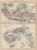 EAST INDIES & FIJI. Borneo Sumatra Java Celebes Malaya Philippines 1906 map