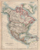 NORTH AMERICA POLITICAL. Greenland Danish America USA Canada Mexico 1906 map
