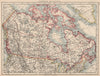 BRITISH NORTH AMERICA. Colonial Canada. Canadian Pacific railroad 1906 old map