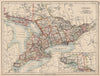 ONTARIO. Showing counties. British North America. Canada. JOHNSTON 1906 map
