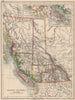BRITISH COLUMBIA. Province map. Railroads. Vancouver island. JOHNSTON 1906