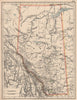 ALBERTA. Province map. Railroads. Canada. British North America. JOHNSTON 1906