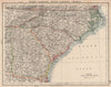 USA SOUTH ATLANTIC STATES. North & South Carolina Georgia. JOHNSTON 1906 map