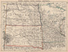 USA PLAINS STATES. North Dakota South Dakota Minnesota. Railroads 1906 old map