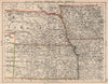 MIDWESTERN USA. Kansas Nebraska Iowa Missouri. Railroads. JOHNSTON 1906 map