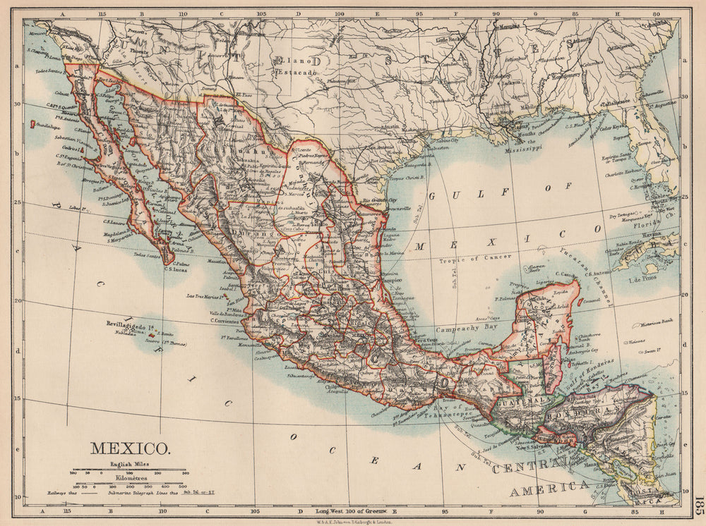 MEXICO. Greater Central America Republic-1895 Amapala treaty. JOHNSTON 1906