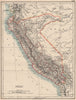 PERU. Border as before Peru-Ecuador war (1941) . JOHNSTON 1906 old antique map