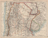 URUGUAY PARAGUAY NORTH ARGENTINA.Pre-Chaco War borders.Chile.JOHNSTON 1906 map