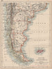 PATAGONIA. Argentina/Chile border  1902 Andes Cordillera dispute 1906 map