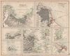 SOUTH AMERICA CITIES. Buenos Aires Rio de Janeiro Valparaiso La Plata 1906 map