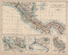 CENT.AMERICA.Panama Nicaragua Canals.Lima Callao Costa Rica.JOHNSTON 1906 map