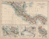 CENT.AMERICA.Panama Nicaragua Canals.Lima Callao Costa Rica.JOHNSTON 1906 map