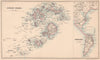 SCILLY ISLES & PORTLAND.Antique chart.Weymouth St Marys &c.BARTHOLOMEW 1865 map