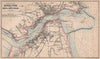 TYNESIDE.North & South Shields.Antique town plan.Tyne mouth.BARTHOLOMEW 1865 map