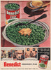 FOOD ADVERT. United Canners Ltd. Benedict Processed peas 1951 old print