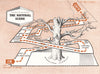 FESTIVAL OF BRITAIN. The natural Scene exhibit. Tour plan 1951 old vintage map
