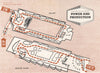 FESTIVAL OF BRITAIN. Power and Production exhibit. Tour plan 1951 old map