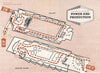 FESTIVAL OF BRITAIN. Power and Production exhibit. Tour plan 1951 old map