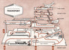 FESTIVAL OF BRITAIN. Transport exhibit. Tour plan 1951 old vintage map chart
