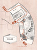 FESTIVAL OF BRITAIN. Polar exhibit. Tour plan 1951 old vintage map chart