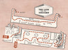 FESTIVAL OF BRITAIN. The Lion and the Unicorn exhibit. Tour plan 1951 old map