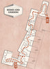 FESTIVAL OF BRITAIN. Homes and Gardens exhibit. Tour plan 1951 old vintage map