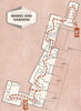 FESTIVAL OF BRITAIN. Homes and Gardens exhibit. Tour plan 1951 old vintage map