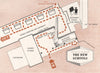 FESTIVAL OF BRITAIN. The New Schools exhibit. Tour plan 1951 old vintage map