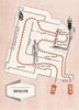 FESTIVAL OF BRITAIN. Health exhibit. Tour plan 1951 old vintage map chart