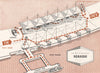 FESTIVAL OF BRITAIN. Seaside exhibit. Tour plan 1951 old vintage map chart