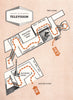 FESTIVAL OF BRITAIN. Television exhibit. Tour plan 1951 old vintage map chart