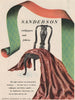 SANDERSON ADVERT. Arthur Sanderson wallpapers & fabrics. Textiles 1951 print