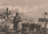 BRITISH INDIA. The Palace at Agra. Agra Fort 1858 old antique print picture