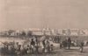 BRITISH INDIA. View of Calcutta (Kolkata) from the Esplanade No. 1 1858 print