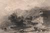 BRITISH INDIA. The Village of Khandoo, Himalaya Mountains 1858 old print