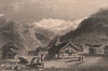 BRITISH INDIA. Kasauli, a village near Shimla 1858 old antique print picture